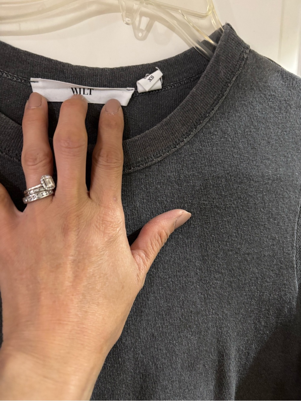 WILT Charcoal Gray long sleeve Tee